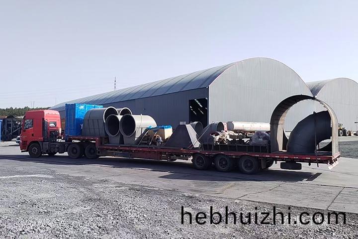 物資進場內蒙古伊旗1000噸煤泥烘干機技改工作火熱啟動